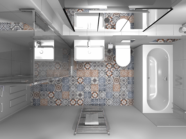 Bathroom Showroom CGI Design - 01
